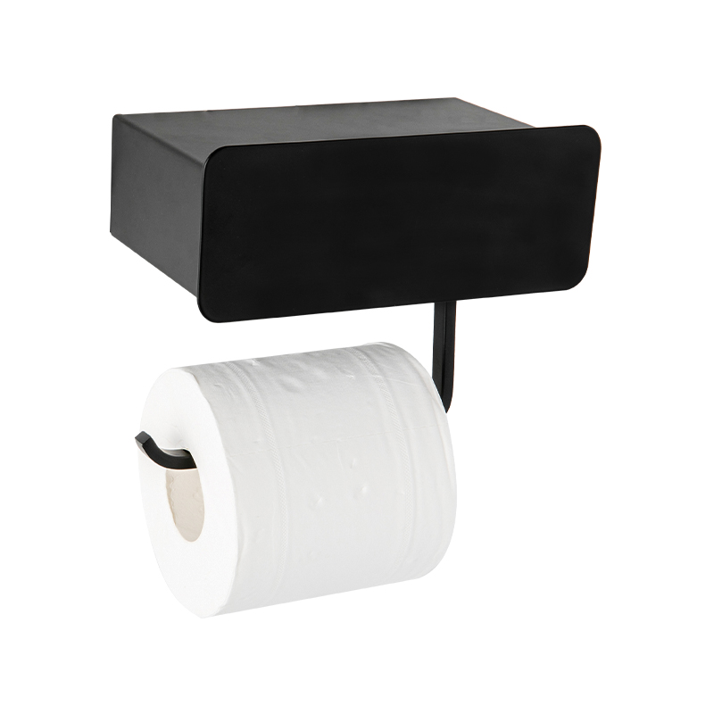 Soporte de papel higiénico de acero inoxidable para montar en la pared con superficie de acabado para hornear 10607