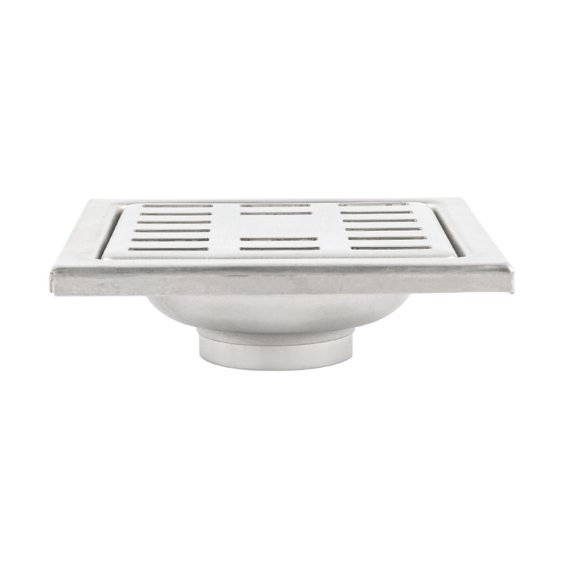 Desagüe de piso de acero inoxidable con orificio cuadrado 10902 para baño, cocina, balcón