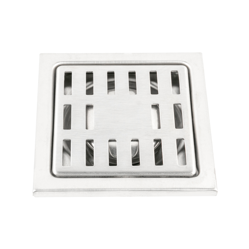 Desagüe de piso de acero inoxidable con orificio cuadrado 10902 para baño, cocina, balcón