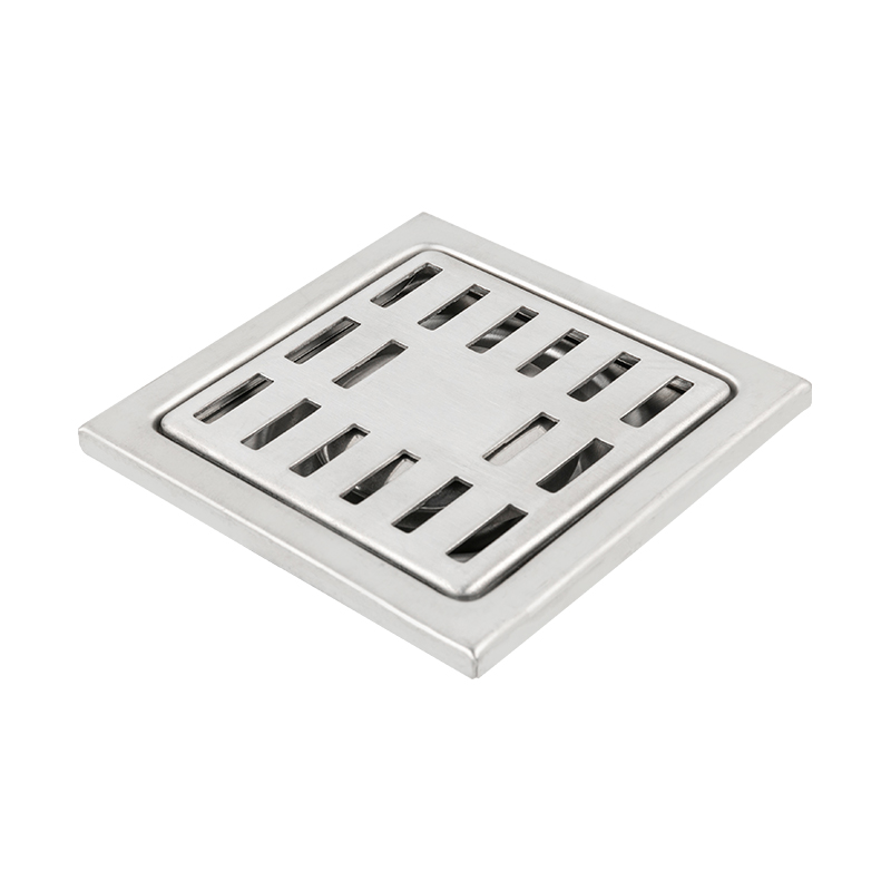 Desagüe de piso de acero inoxidable con orificio cuadrado 10902 para baño, cocina, balcón