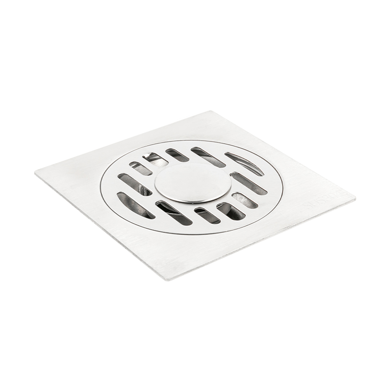 Desagüe de piso de acero inoxidable con orificio cuadrado 10902 para baño, cocina, balcón