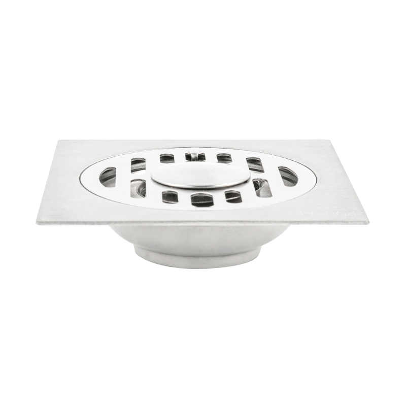 Desagüe de piso de acero inoxidable con orificio cuadrado 10902 para baño, cocina, balcón