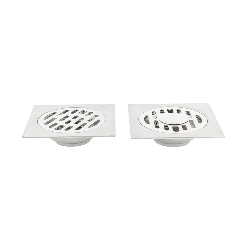 Desagüe de piso de acero inoxidable con orificio cuadrado 10902 para baño, cocina, balcón