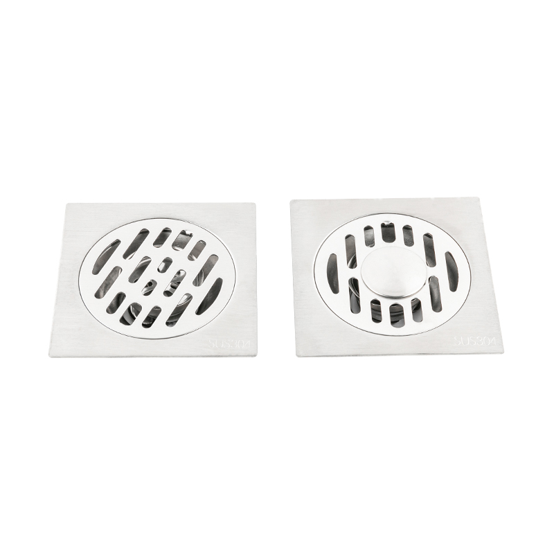 Desagüe de piso de acero inoxidable con orificio cuadrado 10902 para baño, cocina, balcón