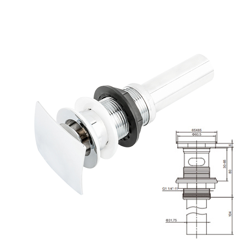 11206 Escurridor de lavabo cromado de alto brillo para baño y ducha