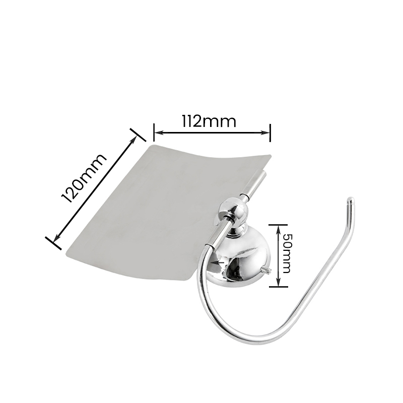 10603 Portarrollos de pared de acero inoxidable con tapa abatible