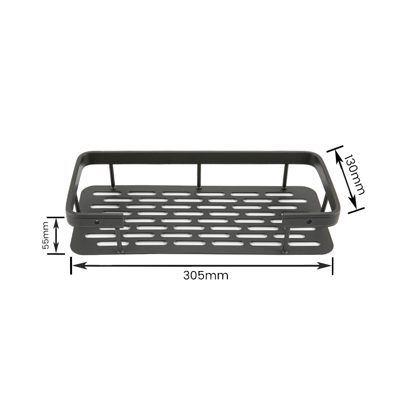 Estante de almacenamiento para baño con soporte para cepillo de dientes de aleación de aluminio 10805