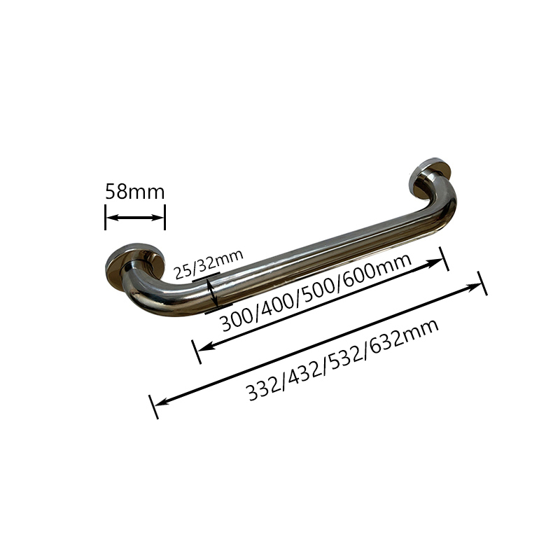 10205 Asidero para inodoro multiusos de acero inoxidable para instalación oculta